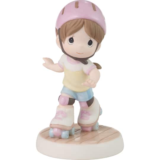 Precious Moments 5.5&#x22; This Is How I Roll Brunette Bisque Porcelain Figurine